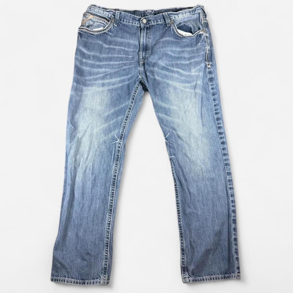Ariat M4 Low Bootcut Blue Western Workwear Jeans Size 42x34